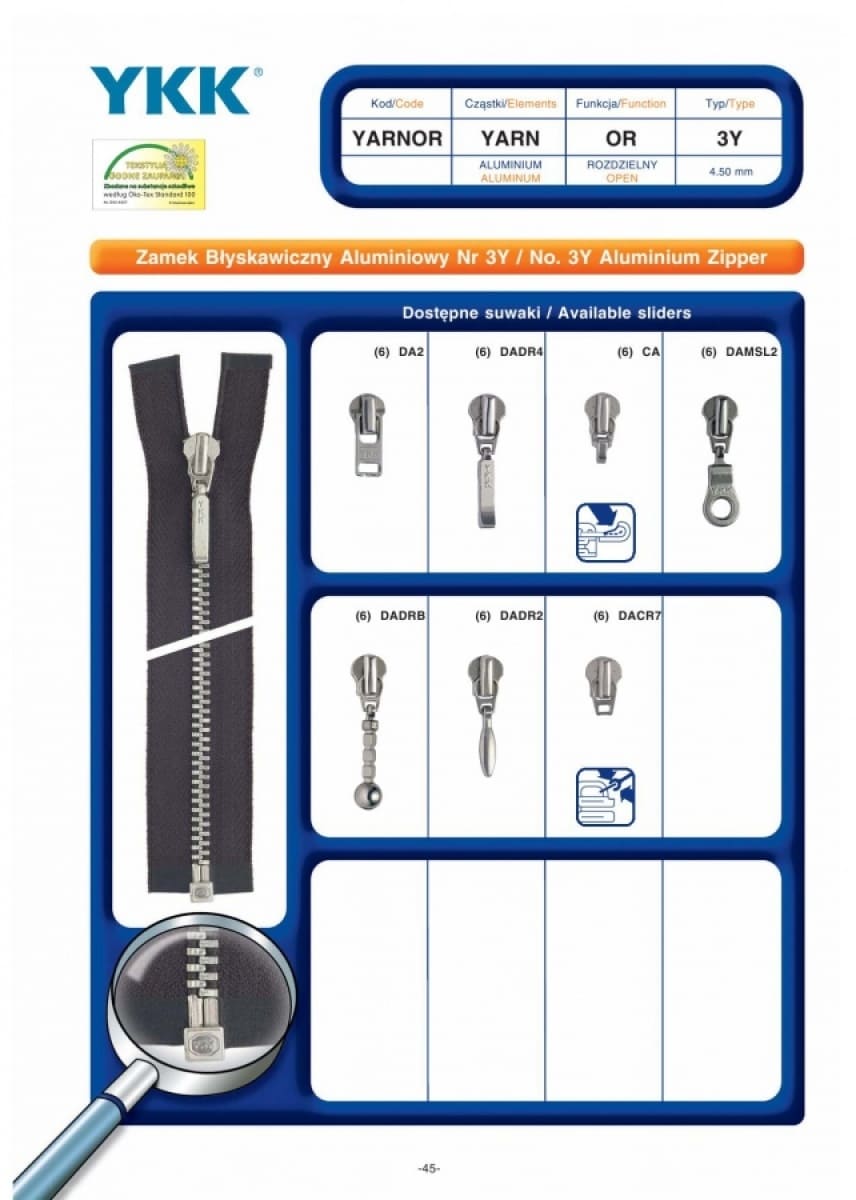 Aluminium Zipper