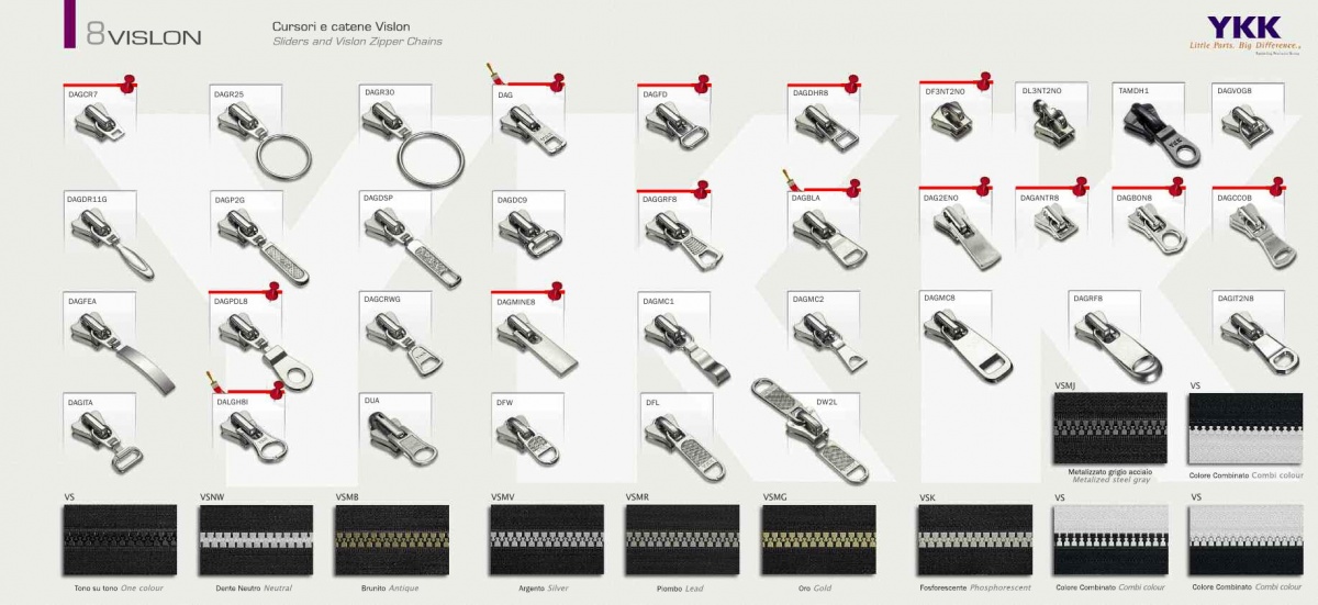 Vislon slider 8mm