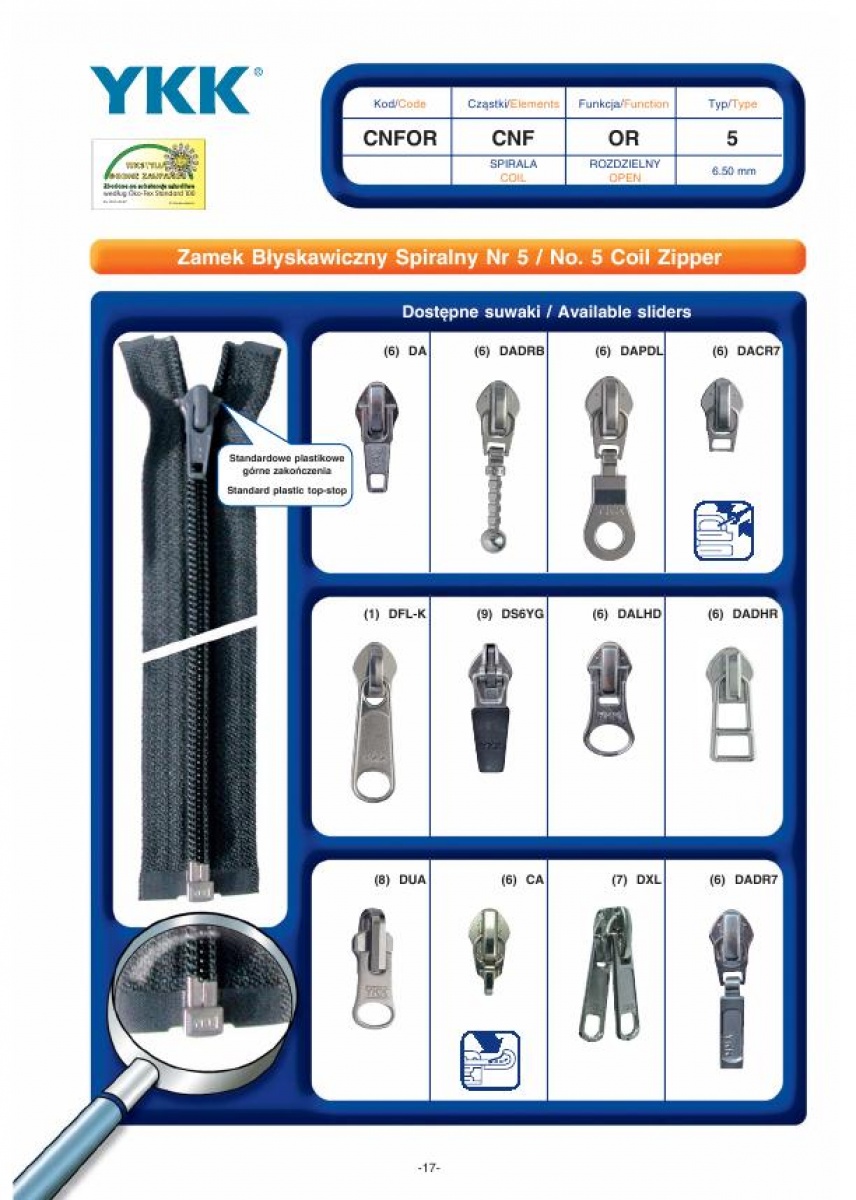 No. 5 Coil Zipper