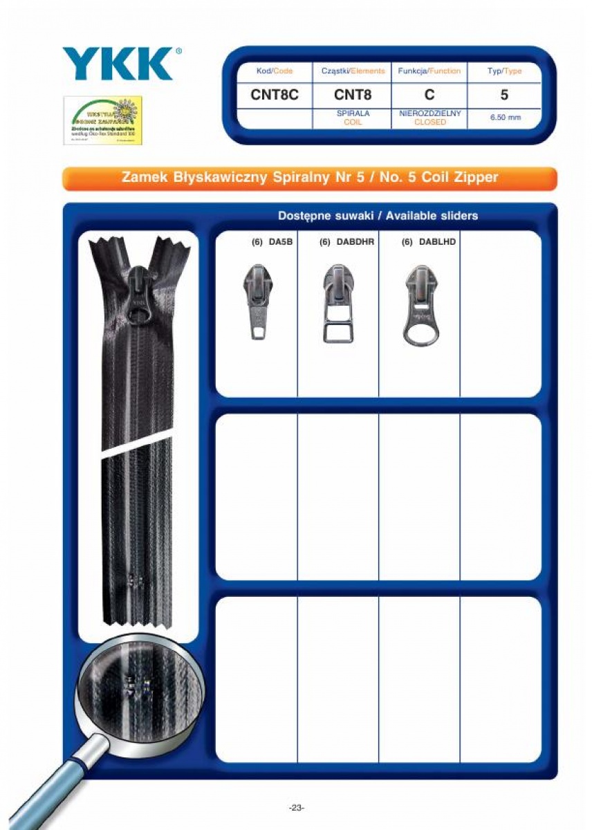 No. 5 Coil Zipper