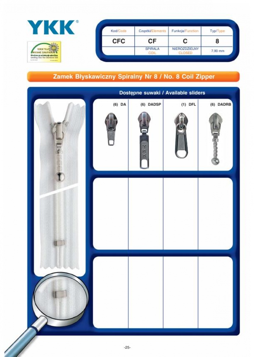 No. 8 Coil Zipper