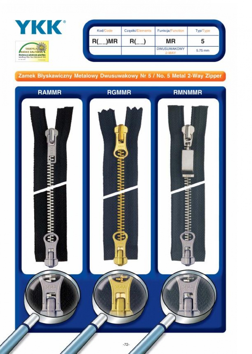 No.5 Metal 2-Way Zipper