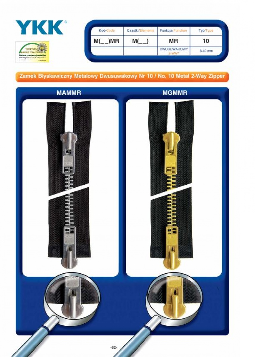 No.10 Metal 2-Way Zipper
