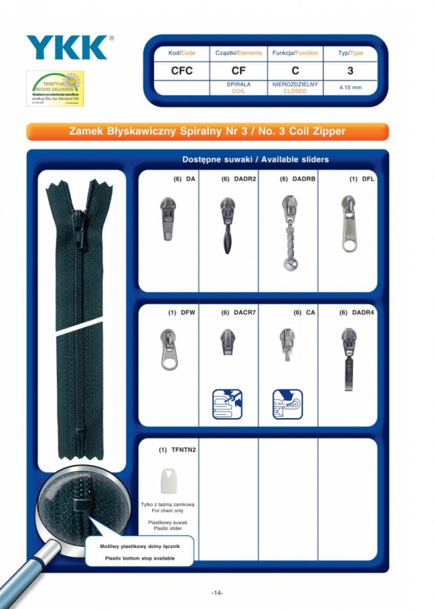 No. 3 Coil Zipper