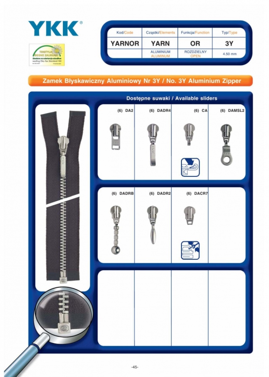 Aluminium Zipper