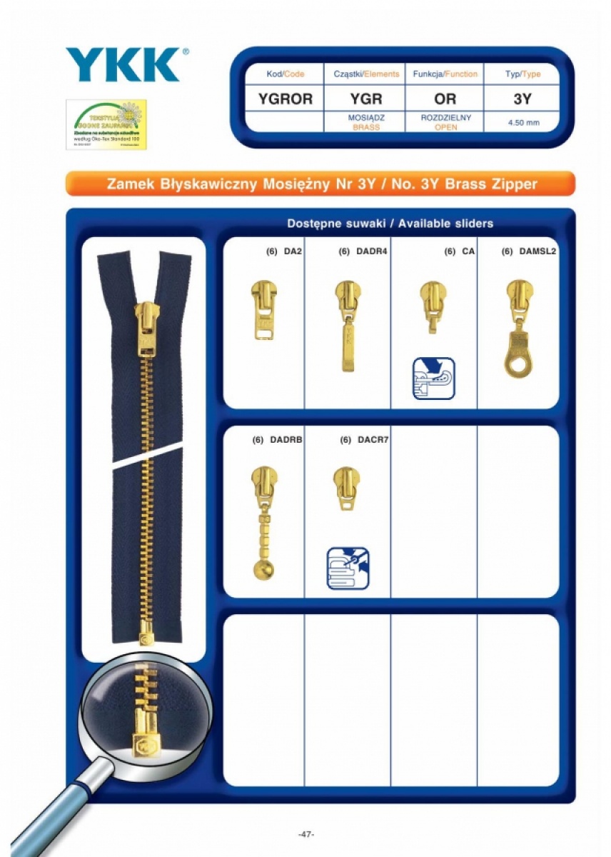 Brass Zipper
